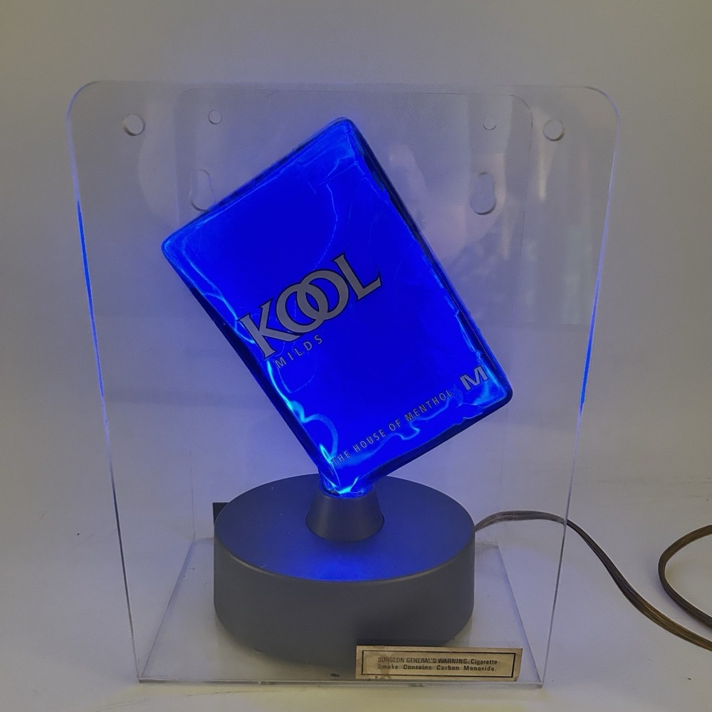 Kool Cigarettes Plasma Lamp Blue House of Menthol Advertising Display Vintage